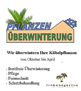 Pflanzenüberwinterung Toskanagarten Lingenfeld